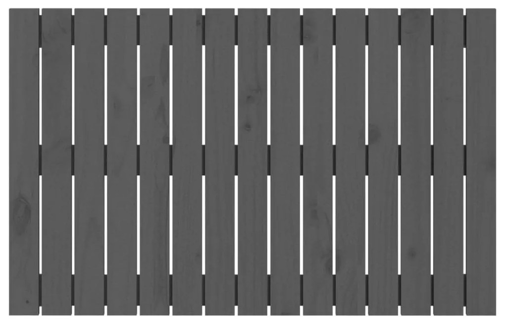vidaXL Κεφαλάρι Τοίχου Γκρι 95,5x3x60 εκ. από Μασίφ Ξύλο Πεύκου