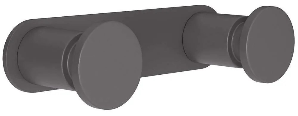 Άγκιστρο Μπάνιου Διπλό 70-113 12x3,5x2,5cm Matt Anthracite Pam&amp;Co Brass