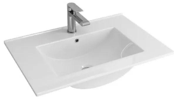 KARAG LT 7506 Νιπτήρας Επίπλου Λευκό Πορσελάνη 75x46x17cm