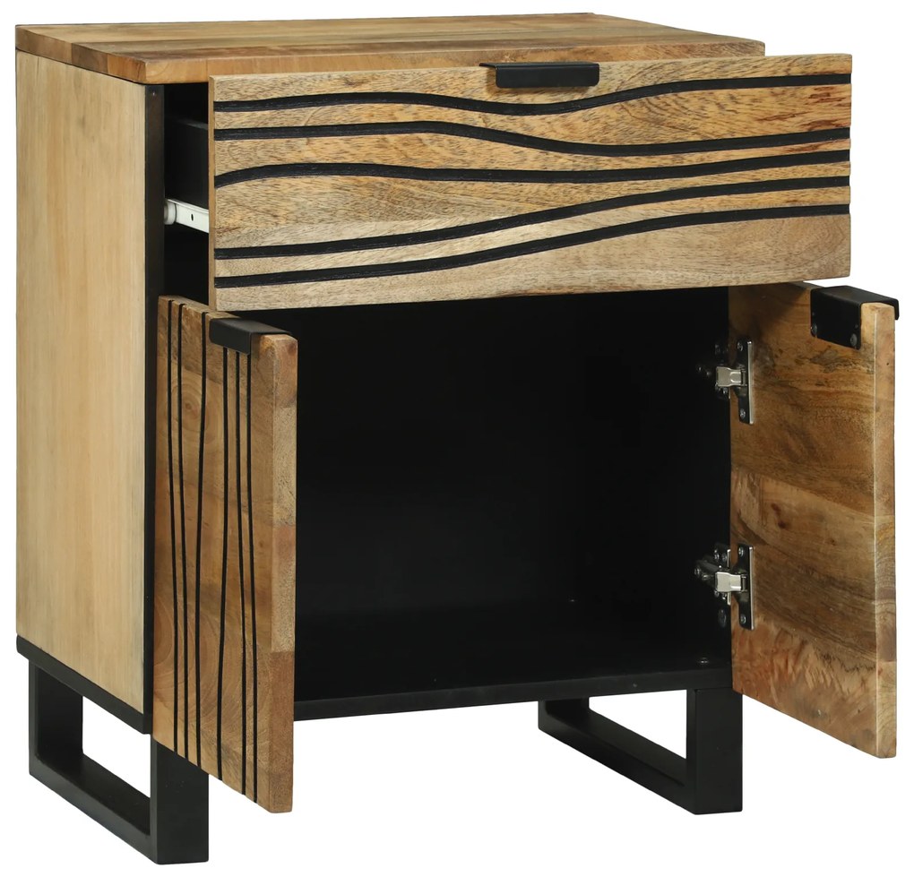 vidaXL Κομοδίνο 50x33x60 cm από Μασίφ Ξύλο Μάνγκο