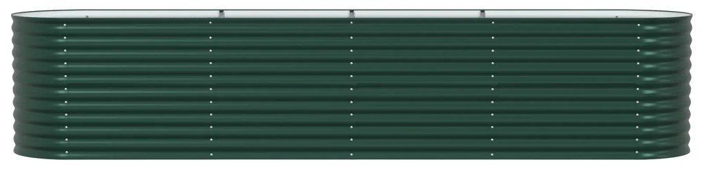 vidaXL Κρεβάτι κήπου  Πράσινο 400x80x81 εκ. από γαλβανισμένο ατσάλι