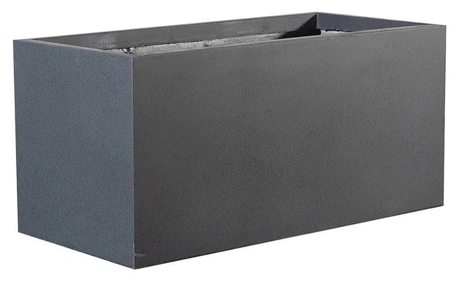 Supergreens Γλάστρα Πήλινη Ορθογώνια Solid Μαύρη S 50x50x20 εκ. - A-2170-8 - A-2170-8