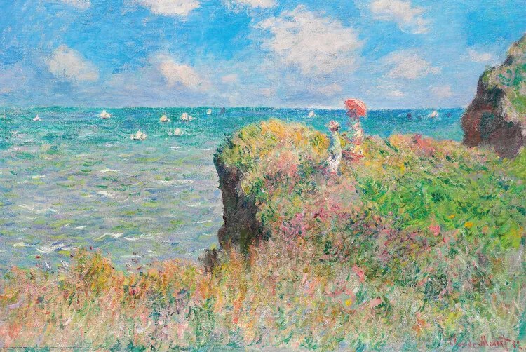 Αφίσα Cliff Walk at Pourville, Claude Monet