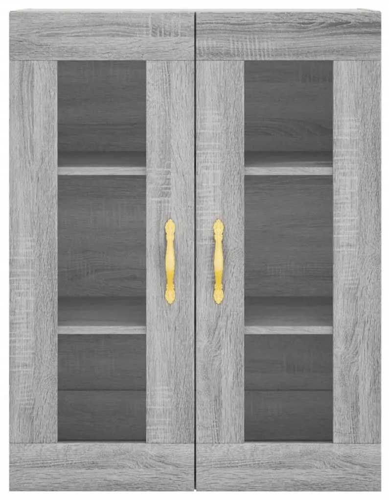vidaXL Ντουλάπι Γκρι Sonoma 69,5 x 34 x 180 εκ. Επεξεργασμένο Ξύλο