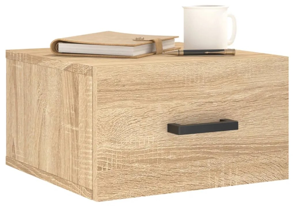 vidaXL Κομοδίνα Επιτοίχια Sonoma Δρυς 35 x 35 x 20 εκ.