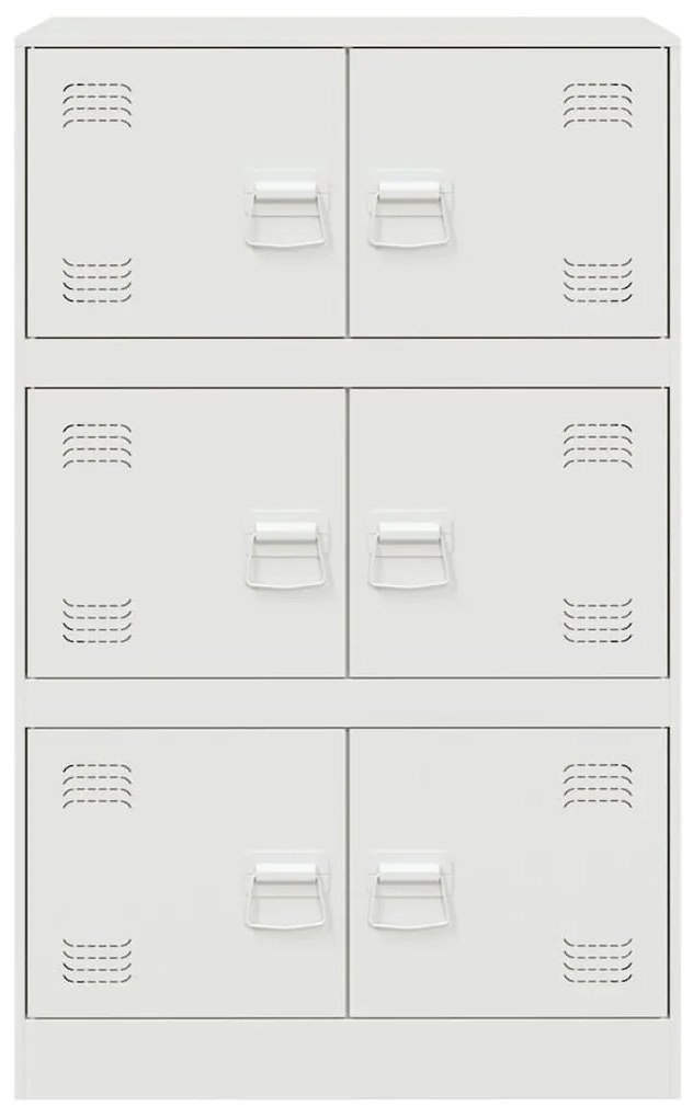 vidaXL Μπουφές Λευκός 67x39x107 εκ. από Ατσάλι