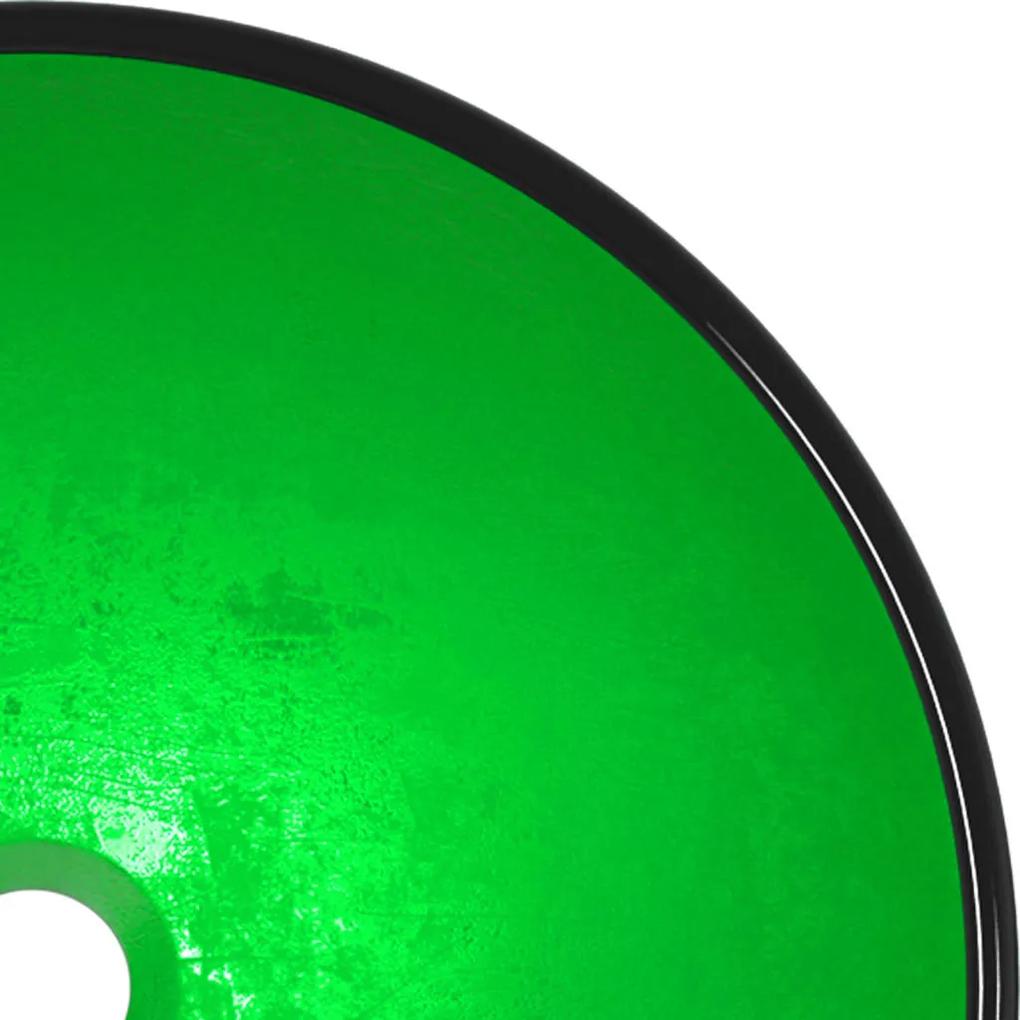 vidaXL Νιπτήρας Πράσινος 42 x 14 εκ. από Ψημένο Γυαλί