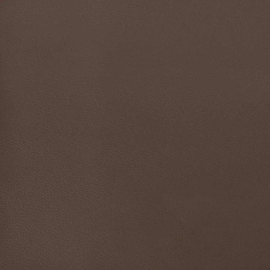 Στρώμα με Pocket Springs Καφέ 120x200x20 εκ. Συνθετικό Δέρμα - Καφέ
