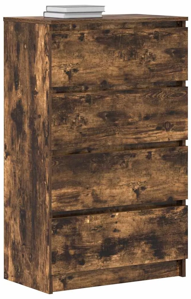 vidaXL Συρταριέρα Καπνιστή Δρυς 60 x 35 x 98,5 εκ. Επεξεργασμένο Ξύλο
