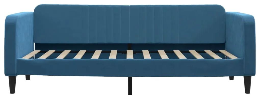 vidaXL Καναπές Κρεβάτι Μπλε 90 x 200 εκ. Βελούδινος