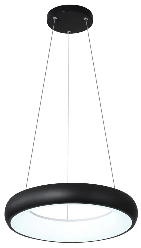 InLight Κρεμαστό φωτιστικό LED 54W 3CCT από μαύρο και λευκό ακρυλικό D:40cm 42023-B-Black
