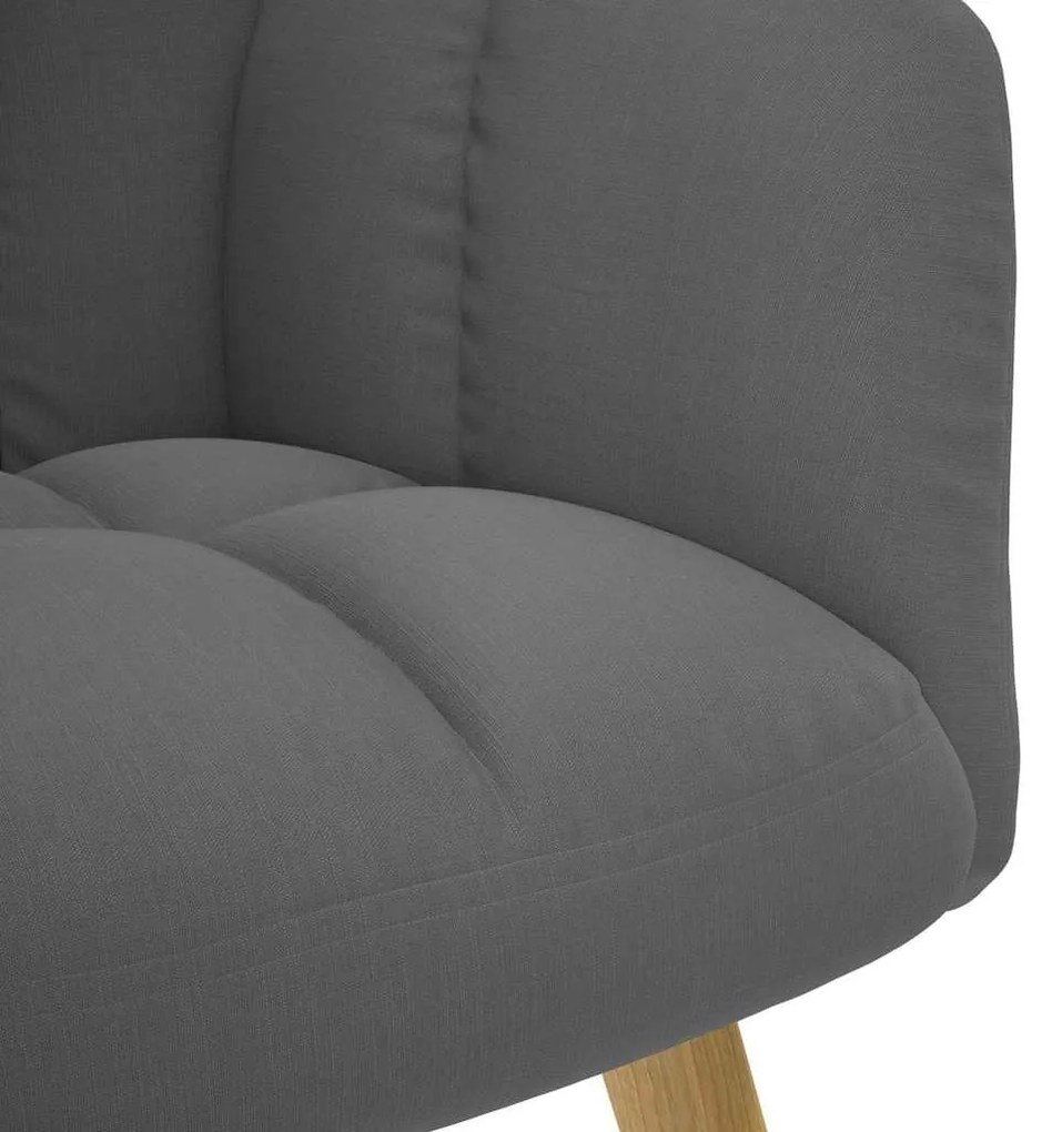 vidaXL Πολυθρόνα Relax Σκούρο Γκρι Υφασμάτινη