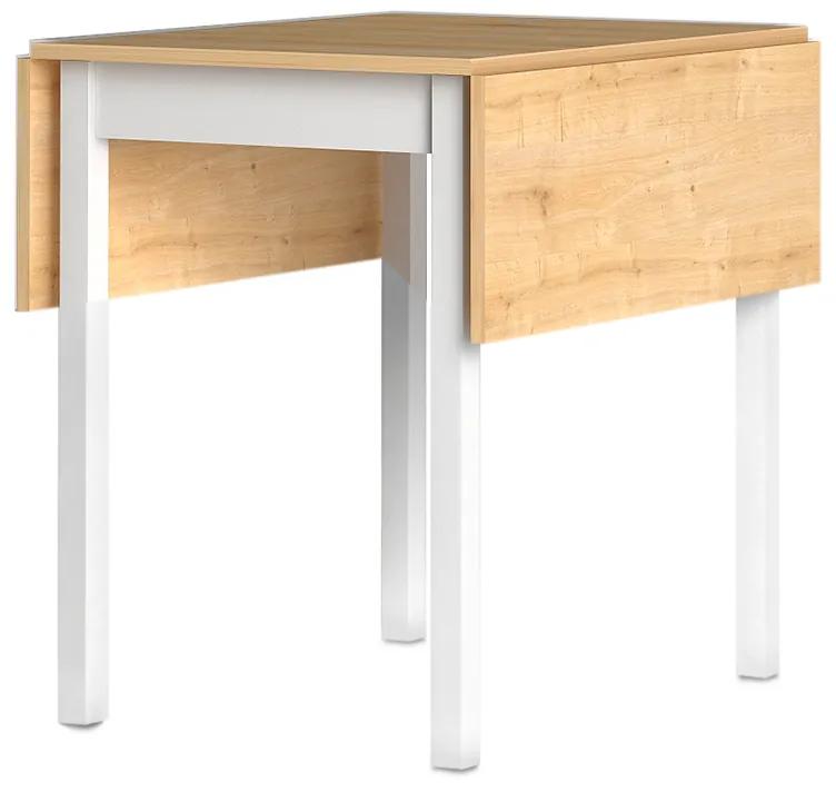 Τραπέζι Katlanir  επεκτεινόμενο μεταλλικό - μελαμίνης χρώμα oak - λευκό