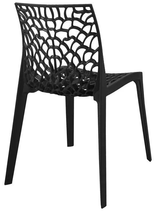 Καρέκλα Hush στοιβαζόμενη pp μαύρο 50x57x81 εκ. 50x57x81 εκ.
