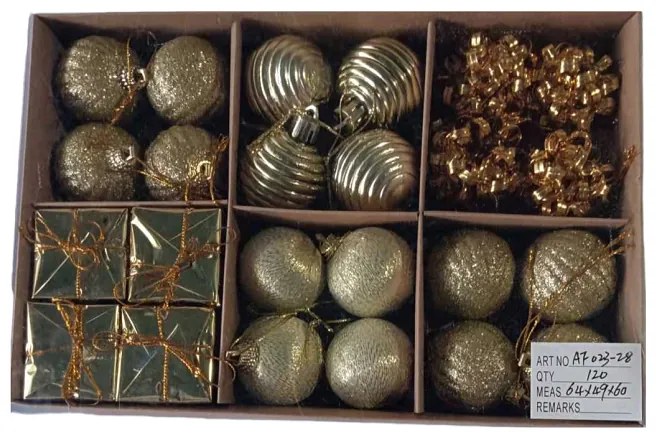 Σετ Χριστουγεννιάτικα στολίδια - 4cm - 24pcs - 023285-023285