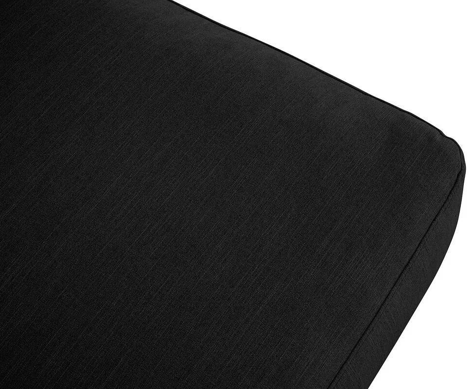 Σκαμπό σαλονιού Seattle 175, Μαύρο, 50x70x70cm, 15 kg, Ταπισερί, Πόδια: Μέταλλο | Epipla1.gr
