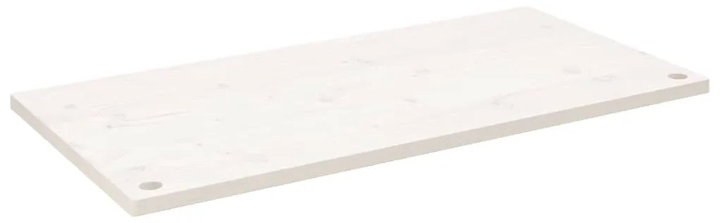 vidaXL Επιφάνεια Γραφείου Λευκή 100x60x2,5 εκ. από Μασίφ Ξύλο Πεύκου