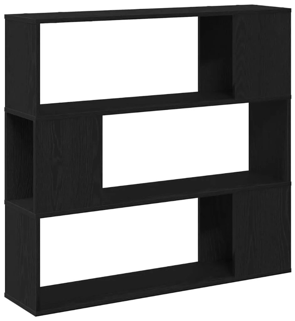 vidaXL Ράφι Βιβλίων Μαύρη Δρυς 100x24x94 εκ Επεξεργασμένο Ξύλο