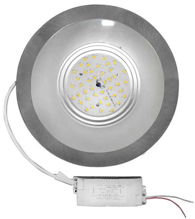 Adeleq Led Φωτιστικό Ψευδοροφής Στρογγυλό Ντιμαριζόμενο 26W 4000K Σατινέ 21-19702619