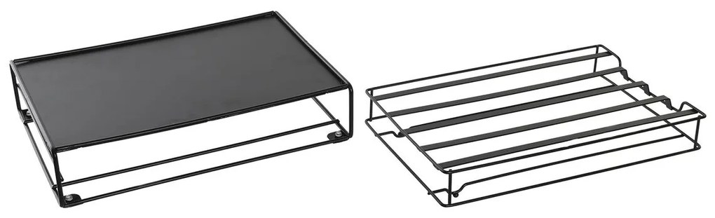 Διοργανωτής Κάψουλες Καφέ DKD Home Decor 21 x 31 x 7,5 cm Μαύρο Μέταλλο