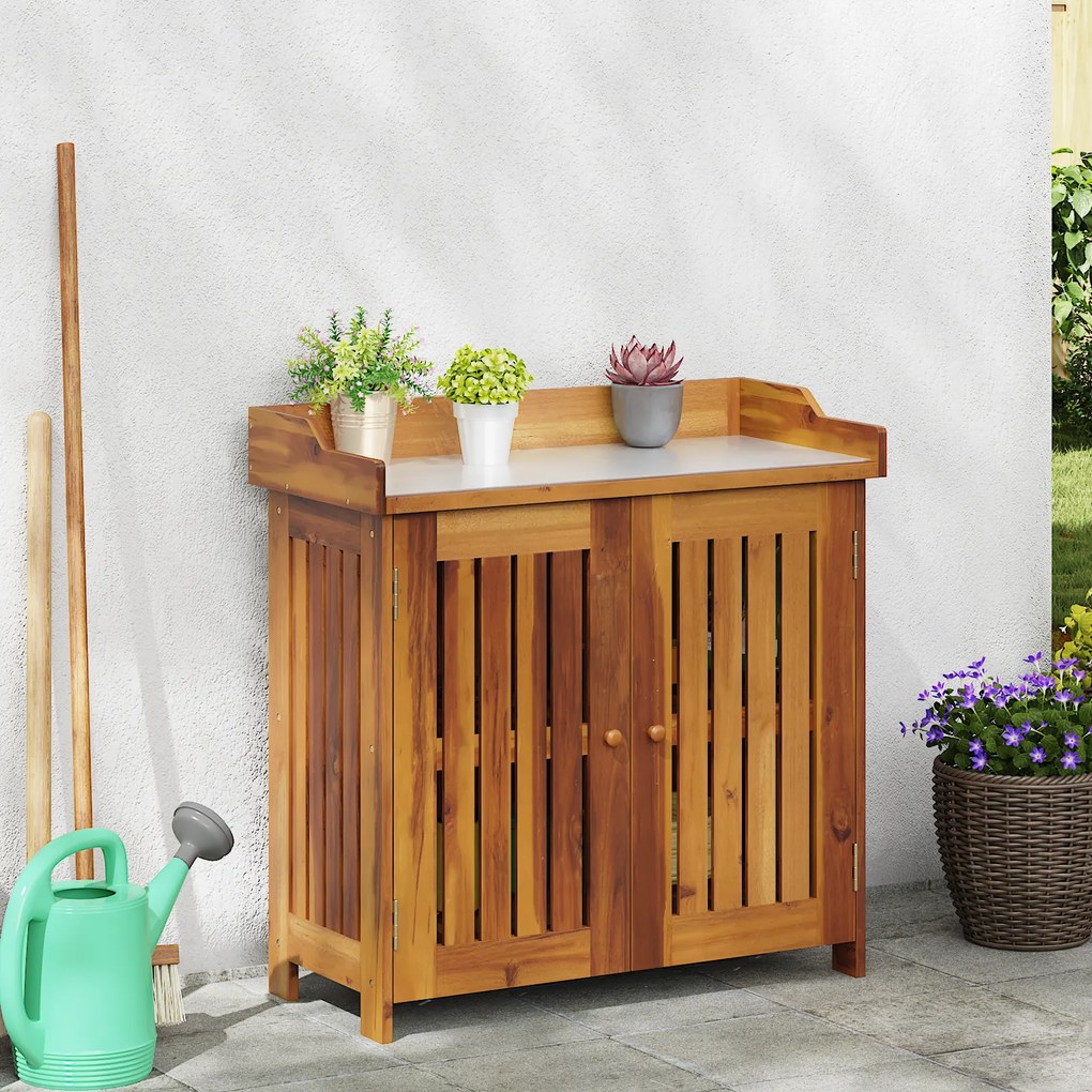 vidaXL Ντουλάπι Κήπου Καστανό 78 x 36.5 x 78cm Καμπούντα ξύλο ακακίας