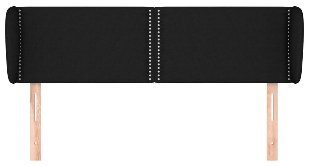 vidaXL Κεφαλάρι με Πτερύγια Μαύρο 147 x 23 x 78/88 εκ. Υφασμάτινο