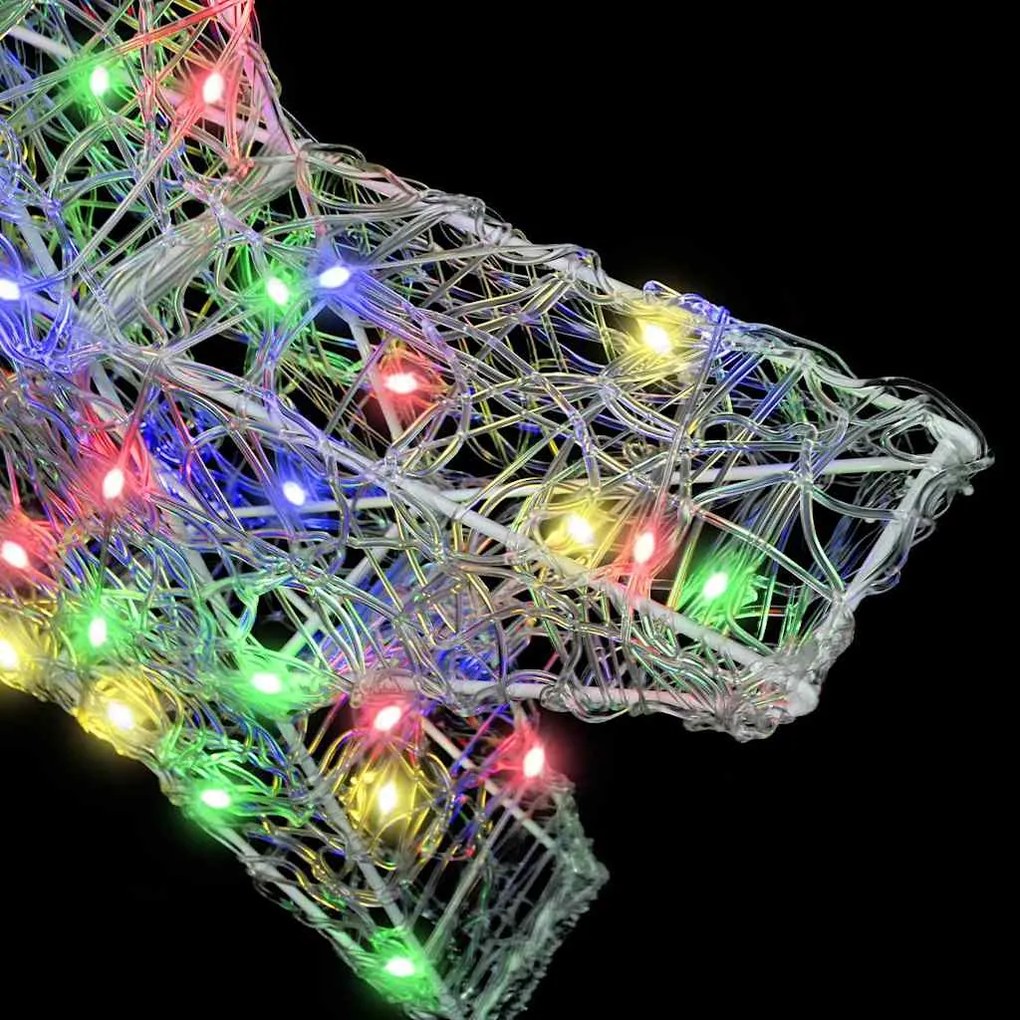 vidaXL 3D Αστέρι με 50 LED Πολύχρωμο 55 x 53.5 x 10 εκ Ακρυλικό