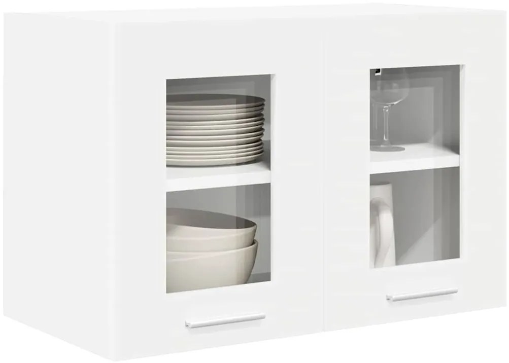 vidaXL Κρεμαστό ντουλάπι με πόρτα Riga 2 pcs Λευκό 60 x 31 x 40 εκ