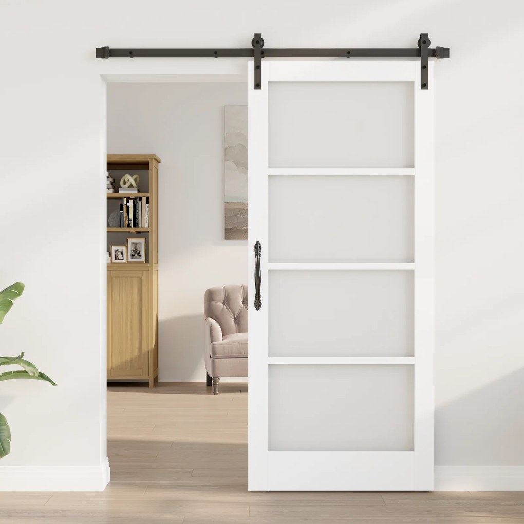 vidaXL Συρόμενη Πόρτα με Σετ Υλικών 'ORKDAL' Λευκό 86x198.5 εκ.
