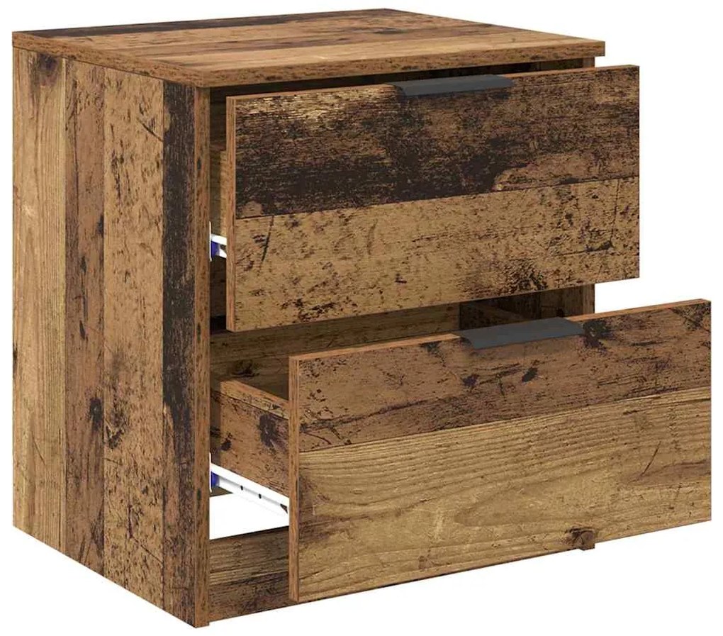 vidaXL Κομοδίνο 2 pcs Παλαιό ξύλο 45 x 39 x 50 εκ. Επεξεργασμένο ξύλο