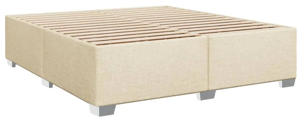 ΚΡΕΒΑΤΙ BOXSPRING ΜΕ ΣΤΡΩΜΑ ΚΡΕΜ 180X200 ΕΚ. ΥΦΑΣΜΑΤΙΝΟ 3290565