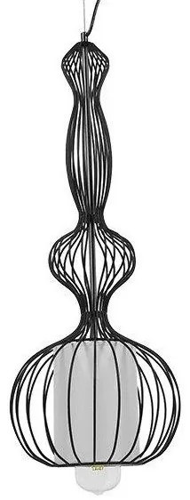 Κρεμαστό Φωτιστικό Οροφής Μαύρο Φ25 GloboStar NELLY 01560-1560-Μαύρο 01560