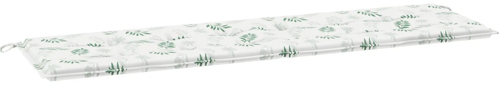 vidaXL Μαξιλάρι Κήπου  με Σχέδιο Φύλλων - 180x50x4 εκ, Φτιαγμένο από Ύφασμα Όξφόρδης