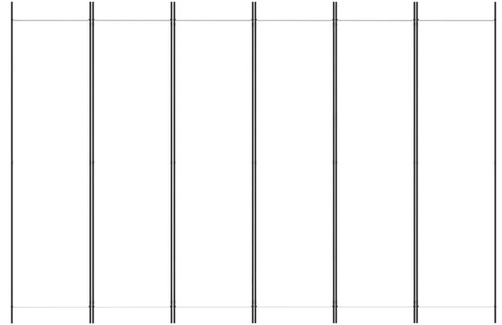 vidaXL Διαχωριστικό Δωματίου με 6 Πάνελ Λευκό 300 x 200 εκ. από Ύφασμα