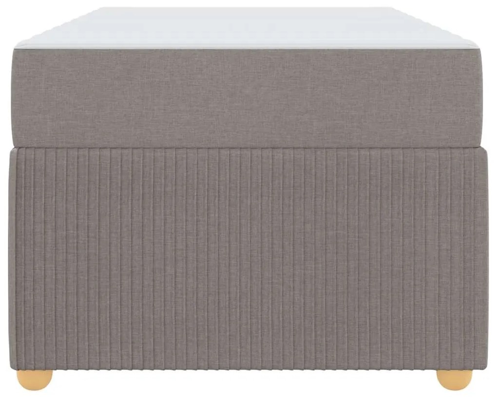 vidaXL Σκελετός Κρεβατιού με στρώμα Taupe 90 x 190 cm ύφασμα