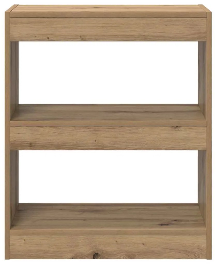vidaXL Βιβλιοθήκη artisan δρυς 60 x 30 x 72 εκ. Επεξεργασμένο ξύλο