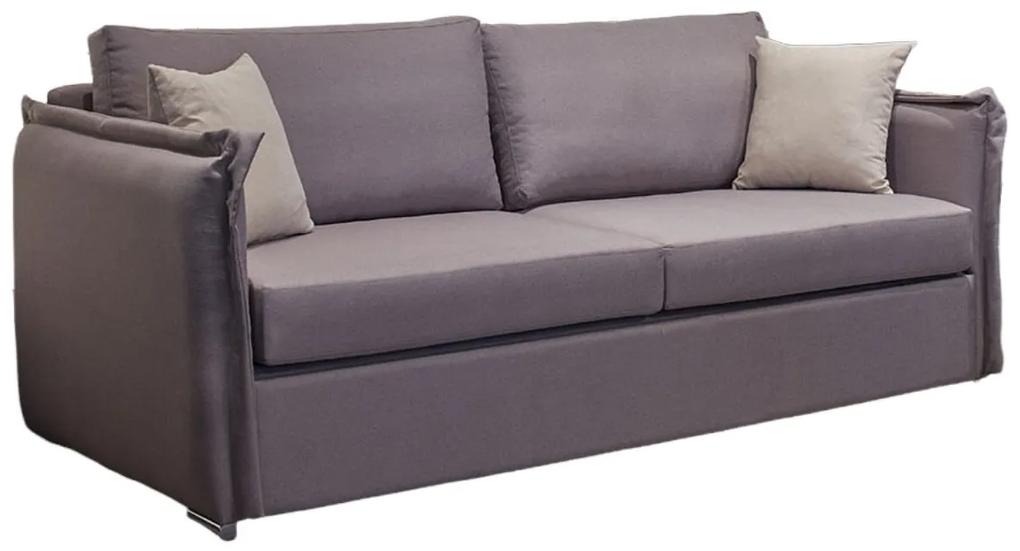 Διθέσιος Καναπές - Κρεβάτι Nora Μπεζ - Καφέ με συρόμενο μηχανισμό 230x91x85cm - DES1212