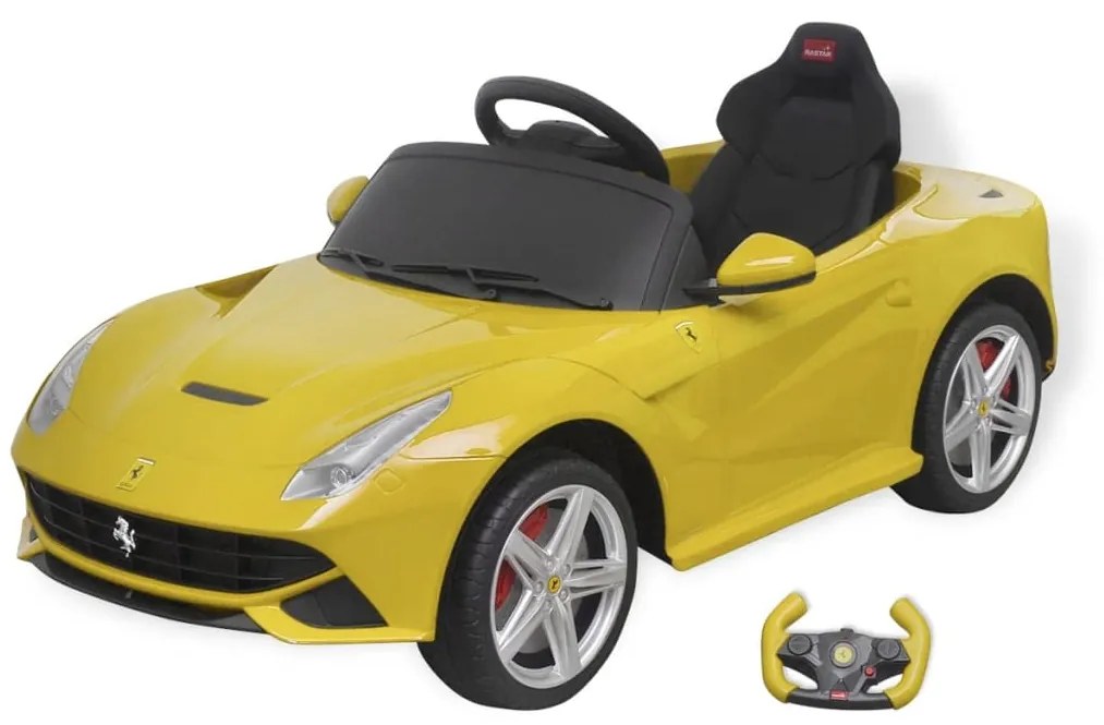 vidaXL Αυτοκίνητο Ηλεκτροκίνητο Ferrari F12 Κίτρινο με Τηλεχειριστήριο