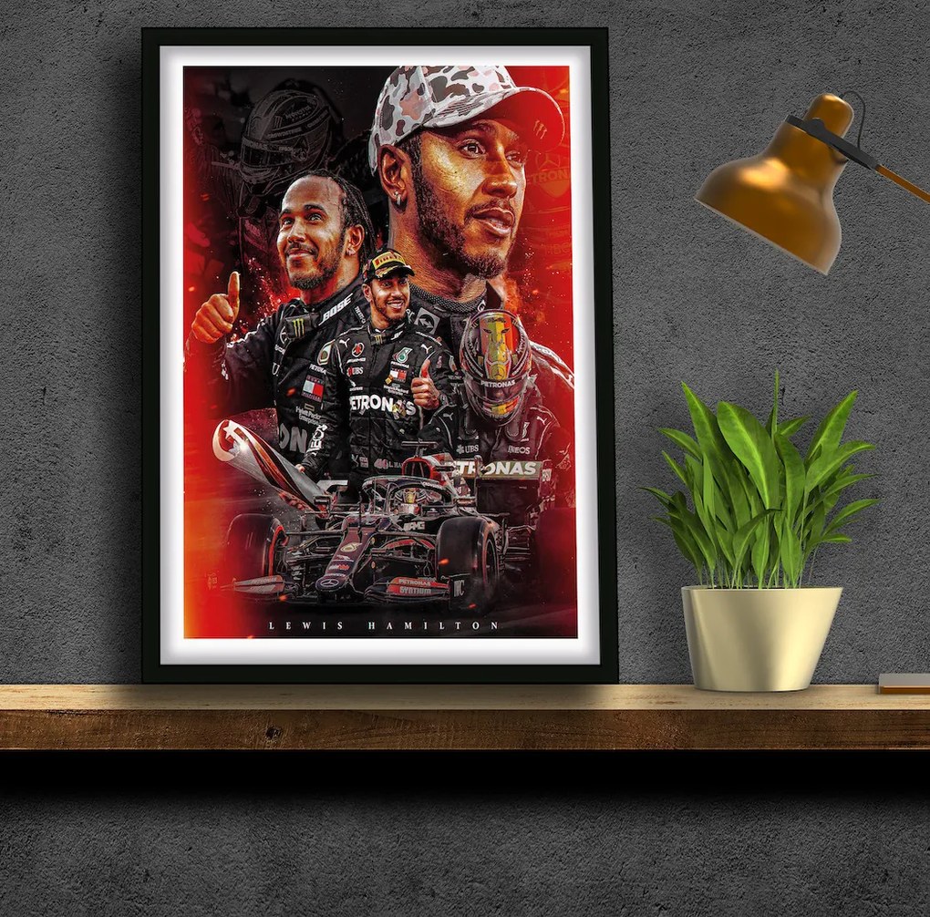 Πόστερ &amp; Κάδρο Lewis Hamilton F051 30x40cm Εκτύπωση Πόστερ (χωρίς κάδρο)