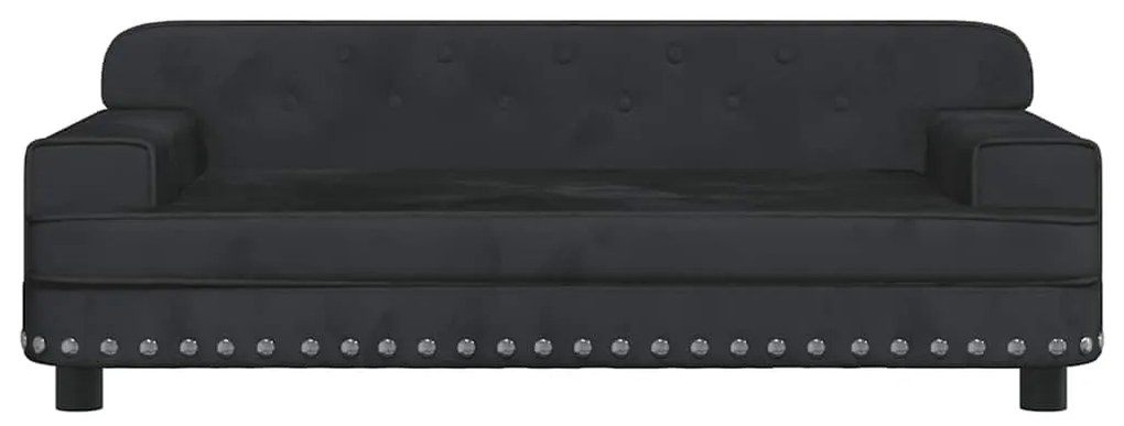 vidaXL Καναπές Παιδικός Μαύρο 90x53x30 εκ. από Βελούδο