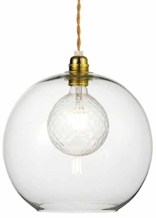 Φωτιστικό Οροφής Μονόφωτο Aca Pythia V3643330CL Gold/Clear