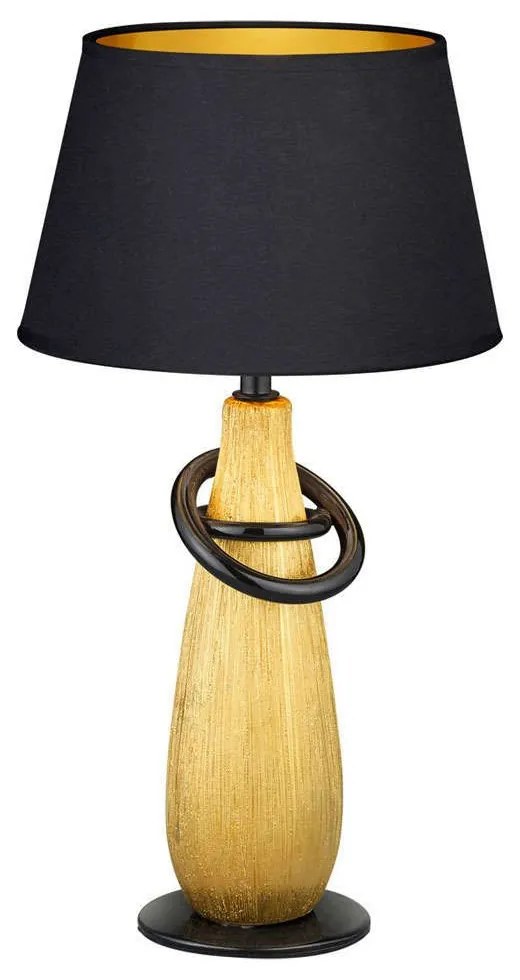 Φωτιστικό Επιτραπέζιο Thebes R50641079 1xE14 40W Φ20cm 38cm Gold-Black RL Lighting Ceramic