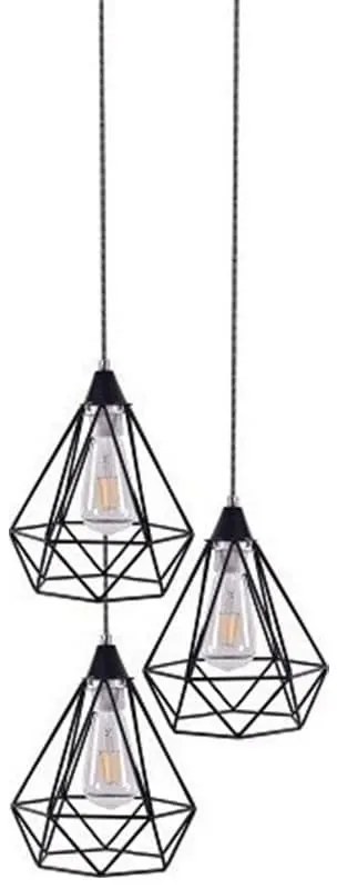 Φωτιστικό Οροφής 77-4347 SE148-19-3 Mila Black Homelighting Μέταλλο