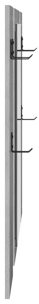 vidaXL Τοίχου Κρεμάστρα Επιτοίχιο Γκρι sonoma 96 x 1.5 x 90 εκ