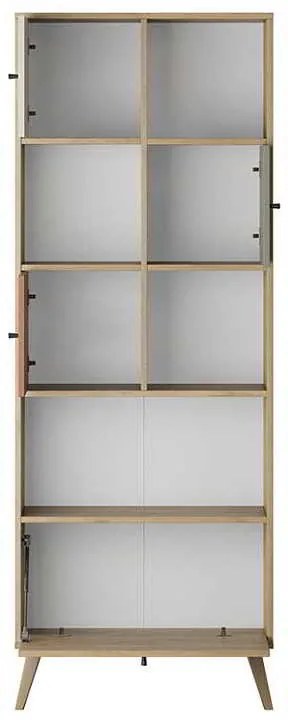 Βιβλιοθήκη Terra Megapap χρώμα florida oak 67x30x181εκ.