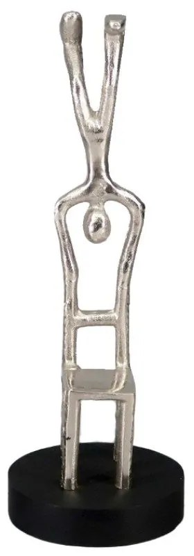 Φιγούρα Διακοσμητική Ragel 2 022436 12xH34cm Silver-Black Aluminium
