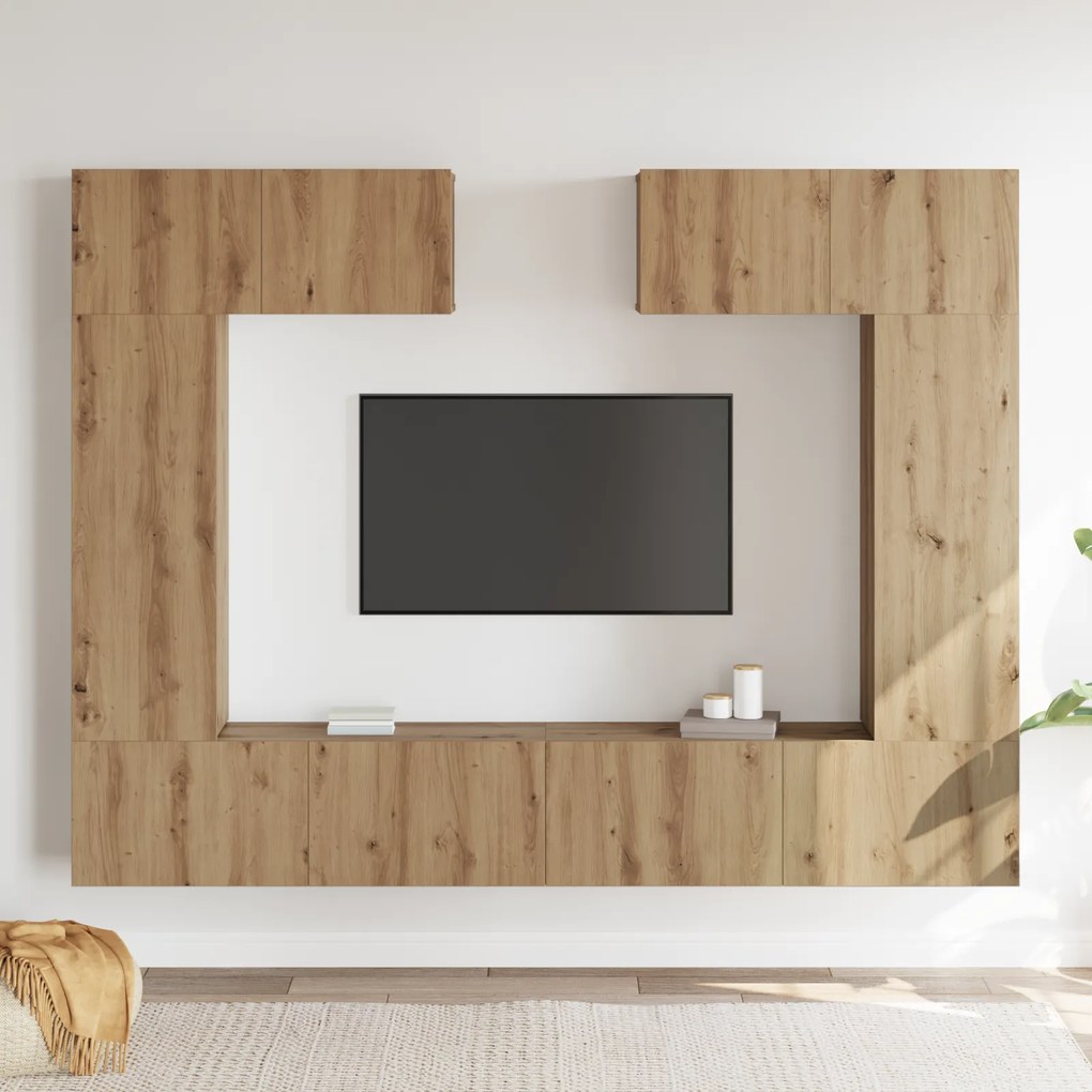 vidaXL Σετ ντουλαπών τηλεόρασης 6 κομμάτων Artisan Oak Επεξεργασμένο ξύλο