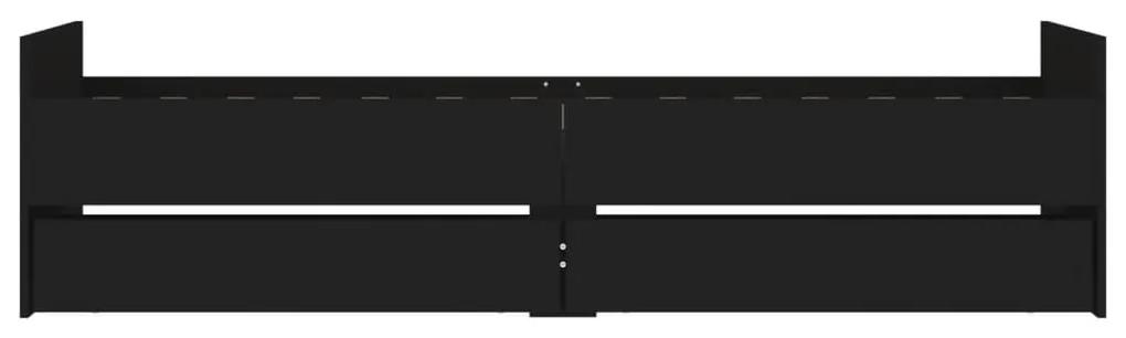 Πλαίσιο Κρεβατιού με Συρτάρια Μαύρο 100x200 εκ. - Μαύρο