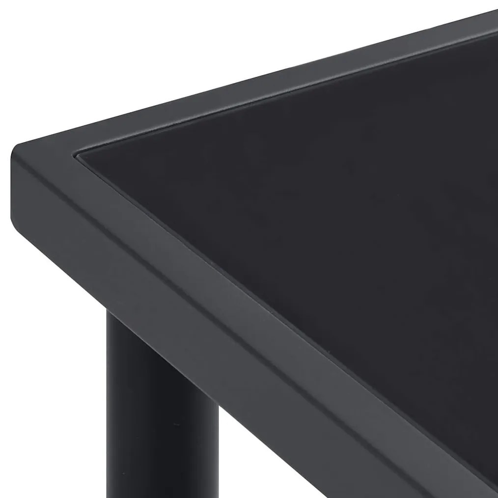 vidaXL Τραπεζαρία Εξωτερικού Χώρου Ανθρακί 190 x 90 x 74 εκ. Ατσάλινη