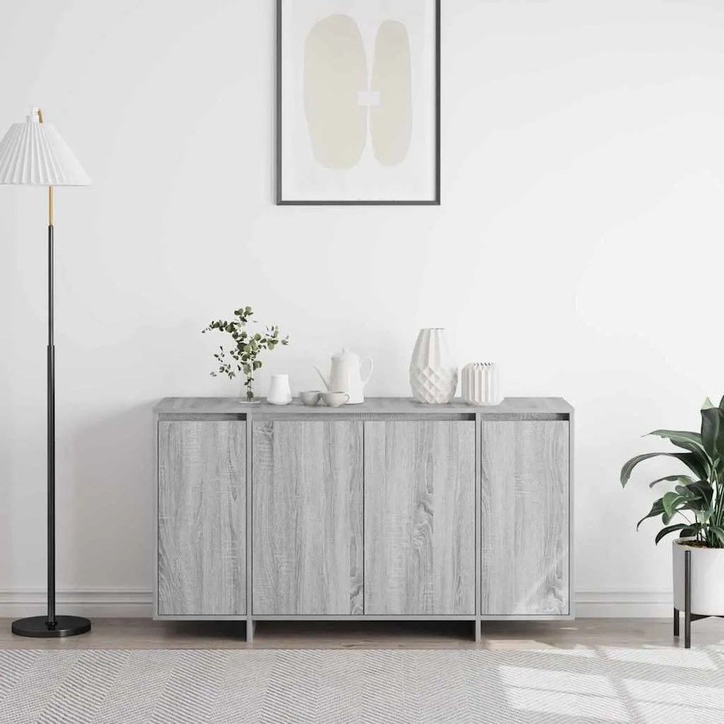 vidaXL Πλαϊνό γραφείο Γκρι sonoma 135 x 41 x 69 cm Επεξεργασμένο ξύλο